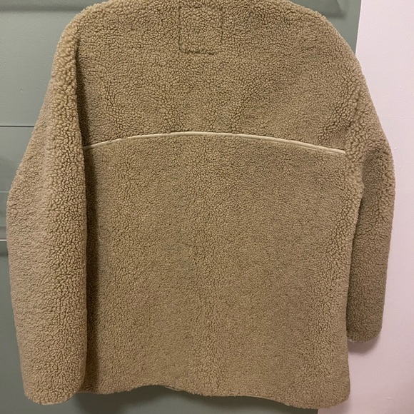 Sage Green Zara Sherpa/Teddy Jacket - Picture 2 of 4